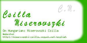 csilla miserovszki business card